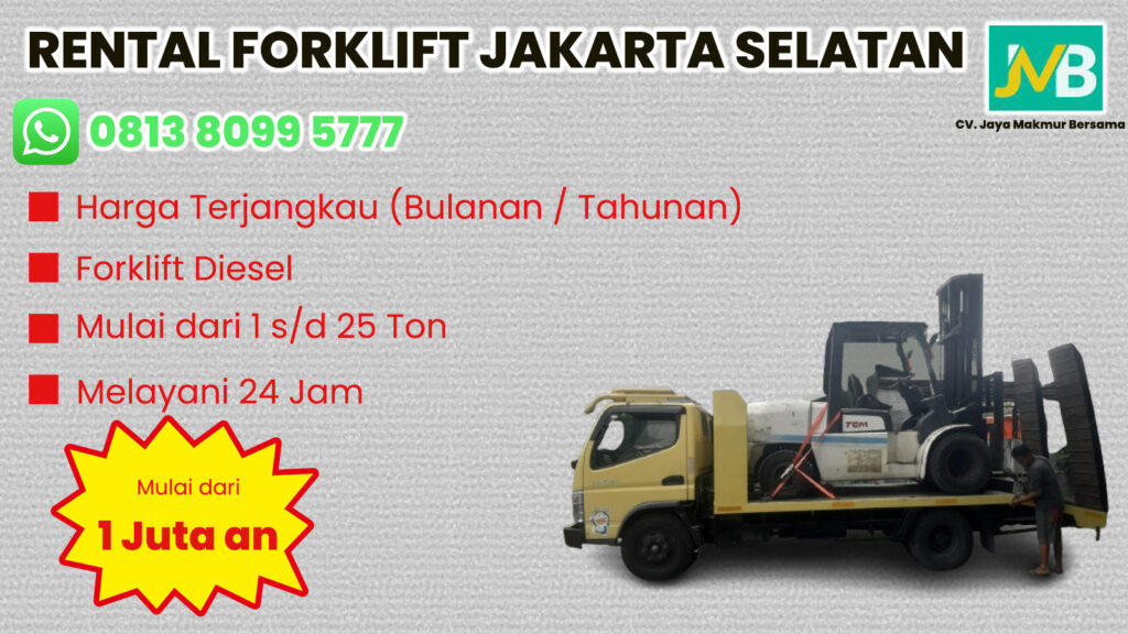 WA 081380995777 Sewa Forklift Palmerah, Slipi, Tanah Abang di Jakarta Selatan