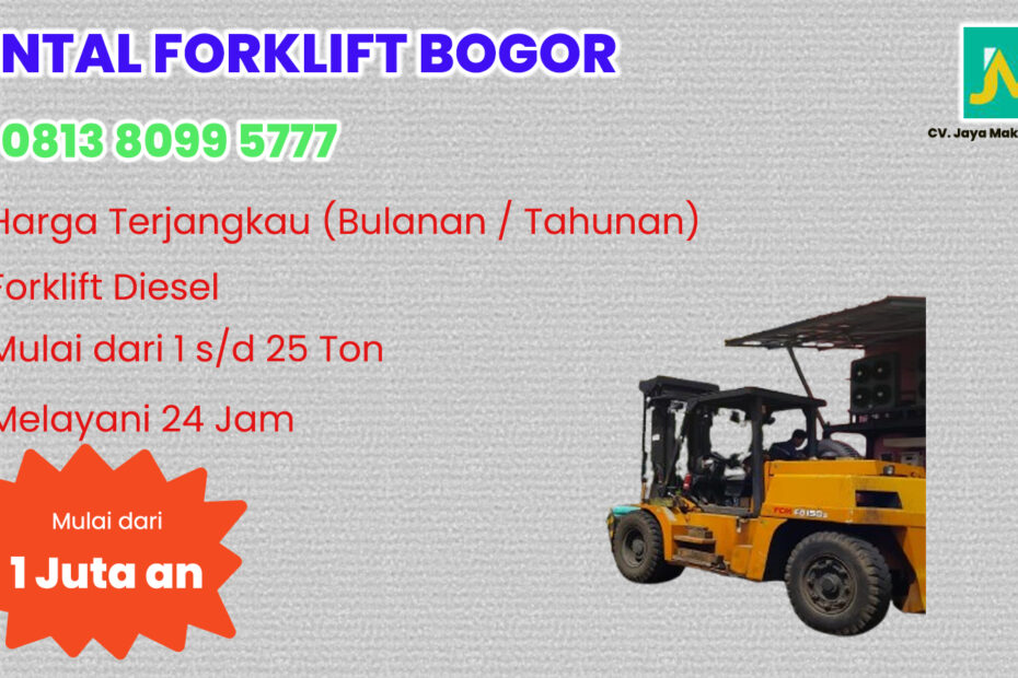 WA 081380995777 Sewa Forklift Loji, Margajaya, Menteng di Bogor